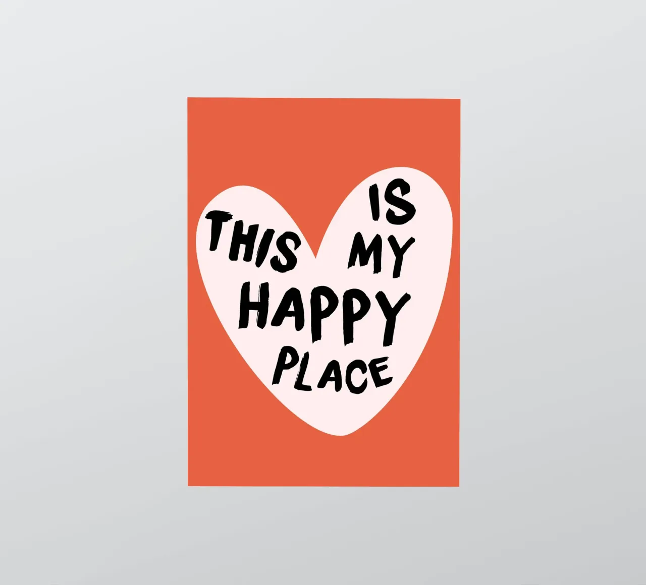 Impression d'art "This Is My Happy Place" qui réchauffe le cœur autocollant de homdeco