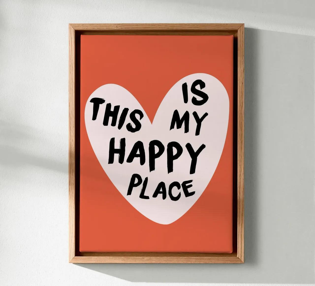 "Hartverwarmende kunstdruk "This Is My Happy Place canvas van homdeco