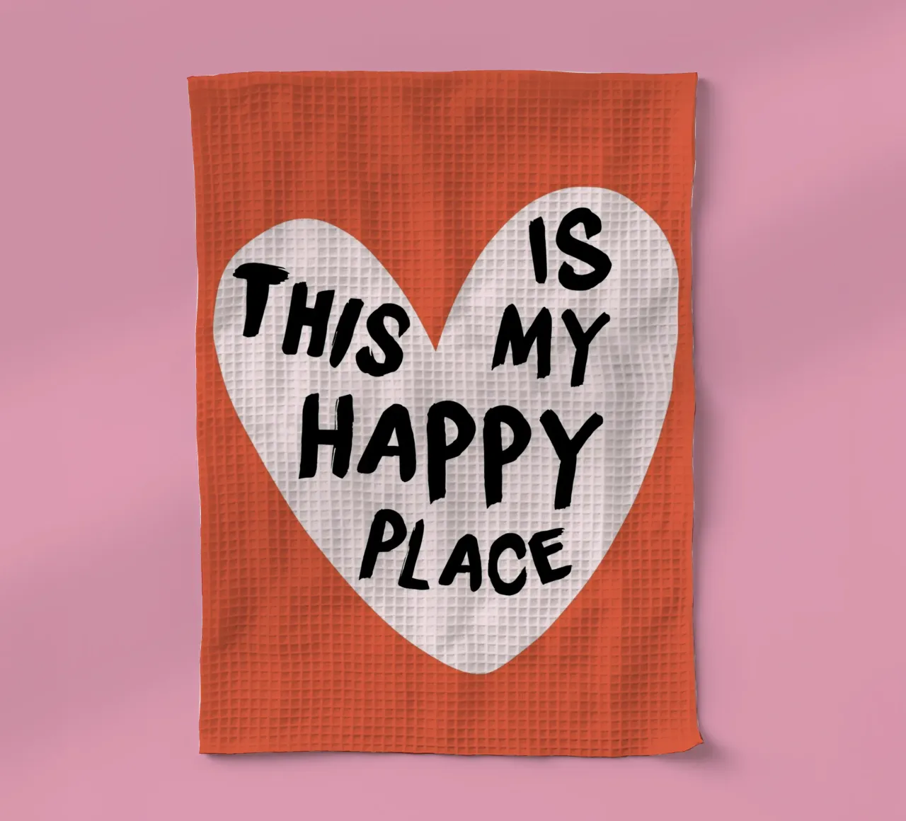 Impression d'art "This Is My Happy Place" qui réchauffe le cœur torchon de homdeco