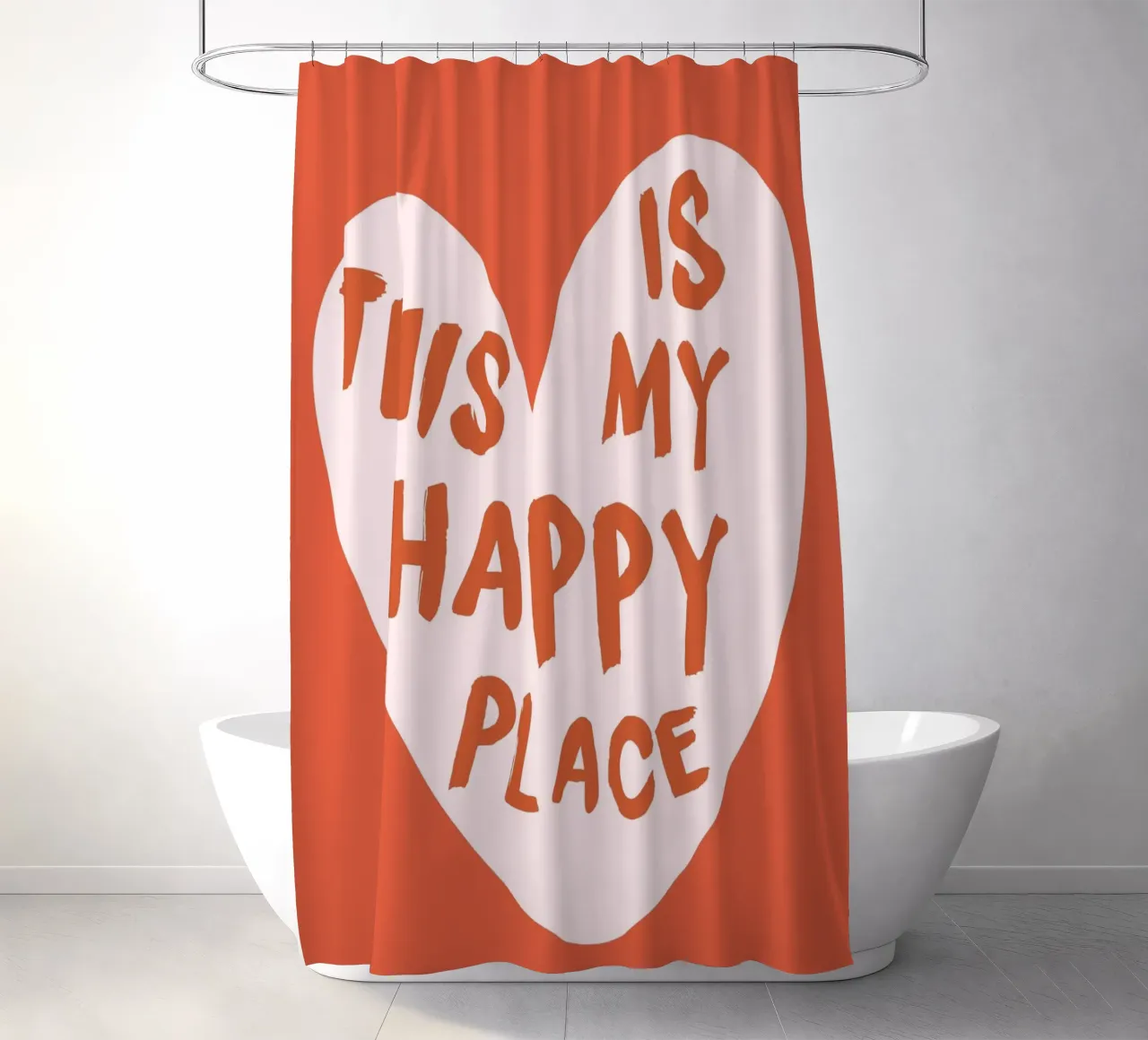 "This Is My Happy Place" Heartwarming Art Print shower curtain by homdeco