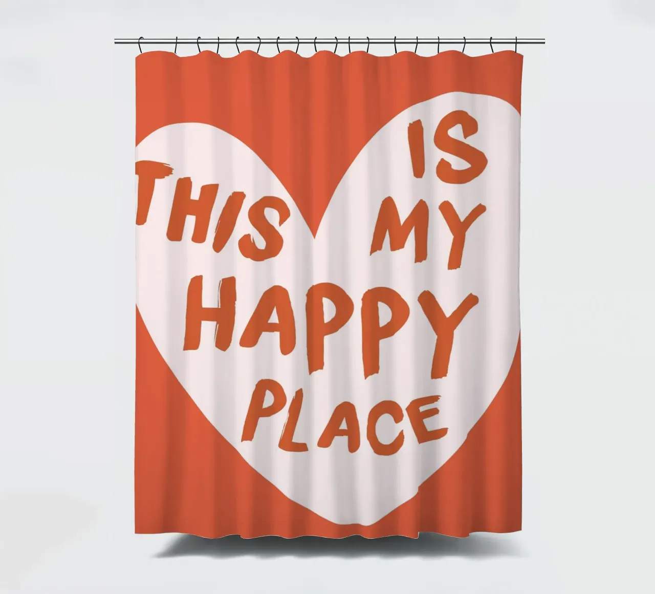 "This Is My Happy Place" Heartwarming Art Print shower curtain by homdeco