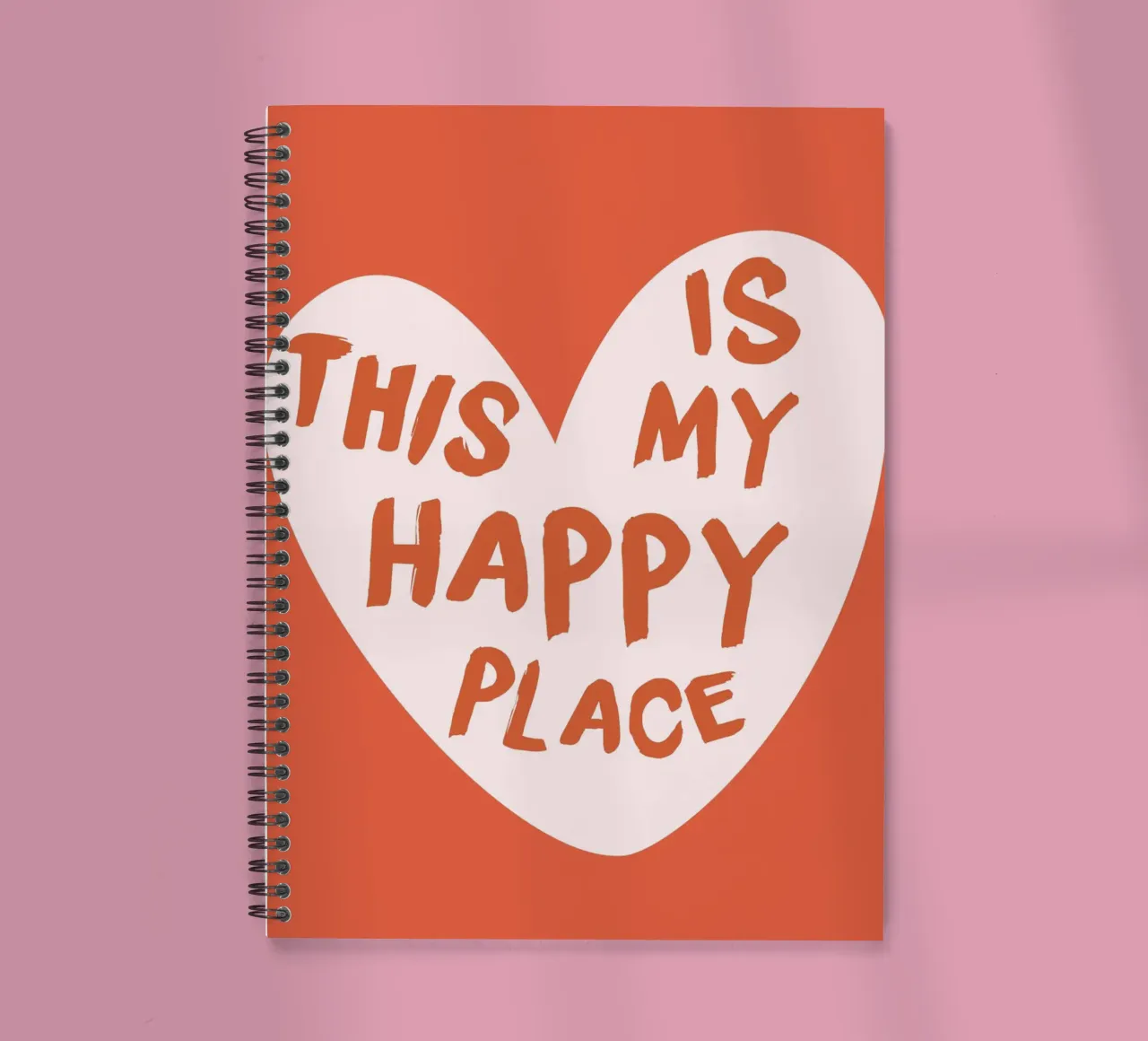 "This Is My Happy Place" Heartwarming Art Print spiral notebook by homdeco