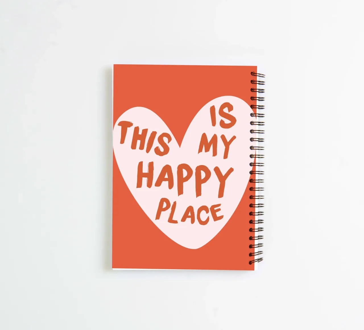 "This Is My Happy Place" Heartwarming Art Print spiral notebook by homdeco