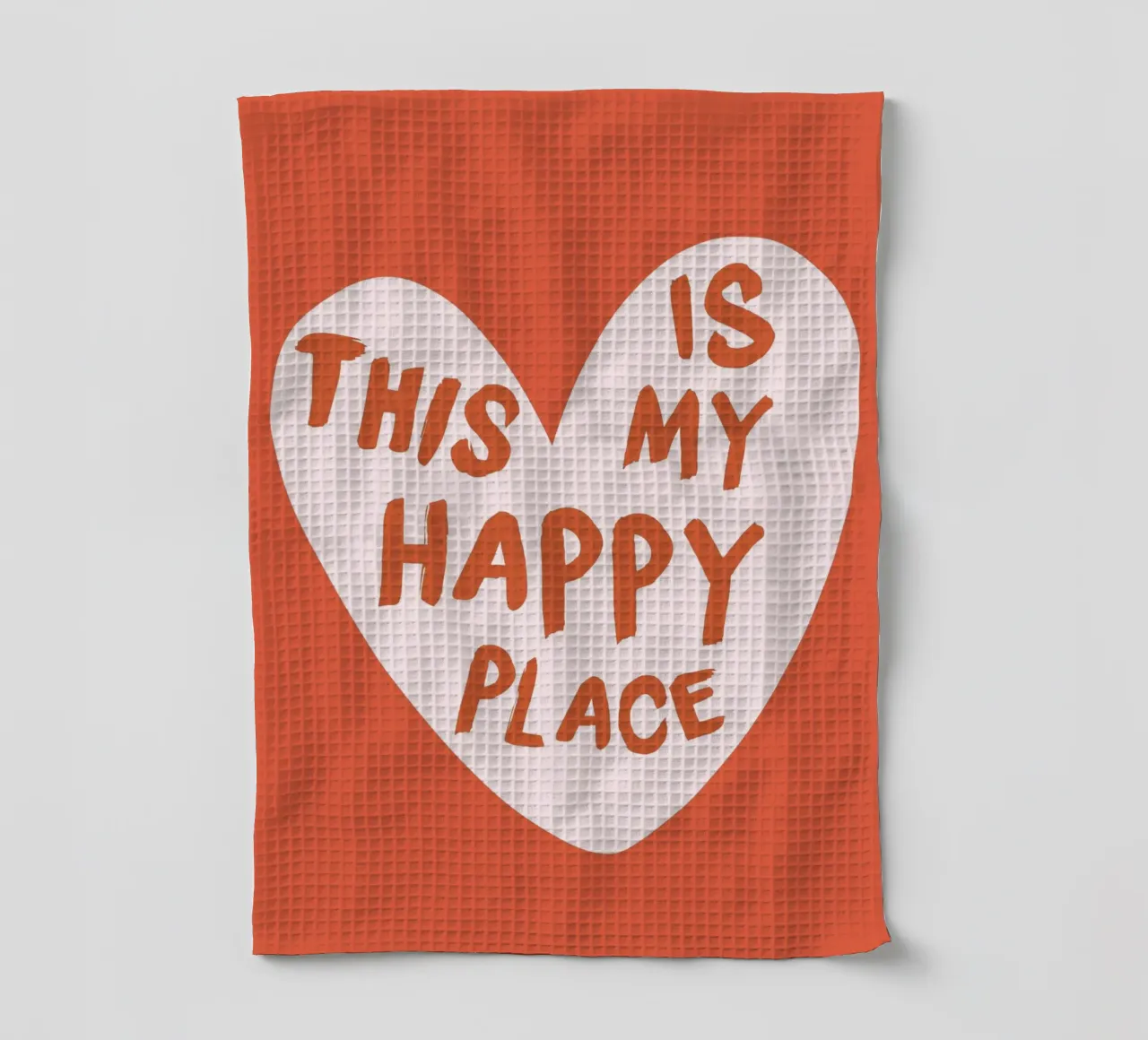 Impression d'art "This Is My Happy Place" qui réchauffe le cœur torchon de homdeco
