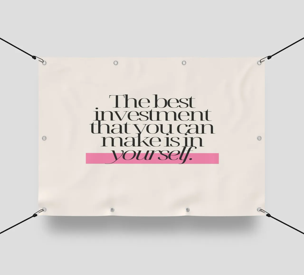 "Invest in Yourself" Empowering Minimalist Art Print pvc cover by homdeco