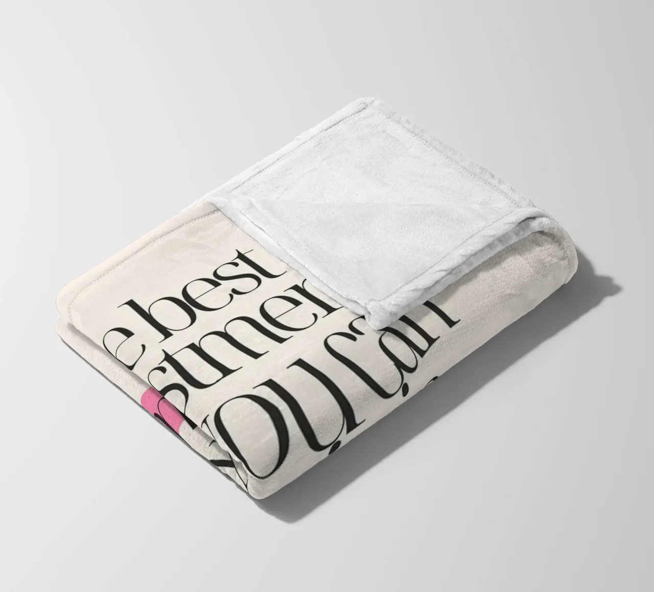 "Invest in Yourself" Empowering Minimalist Art Print fleece blanket by homdeco