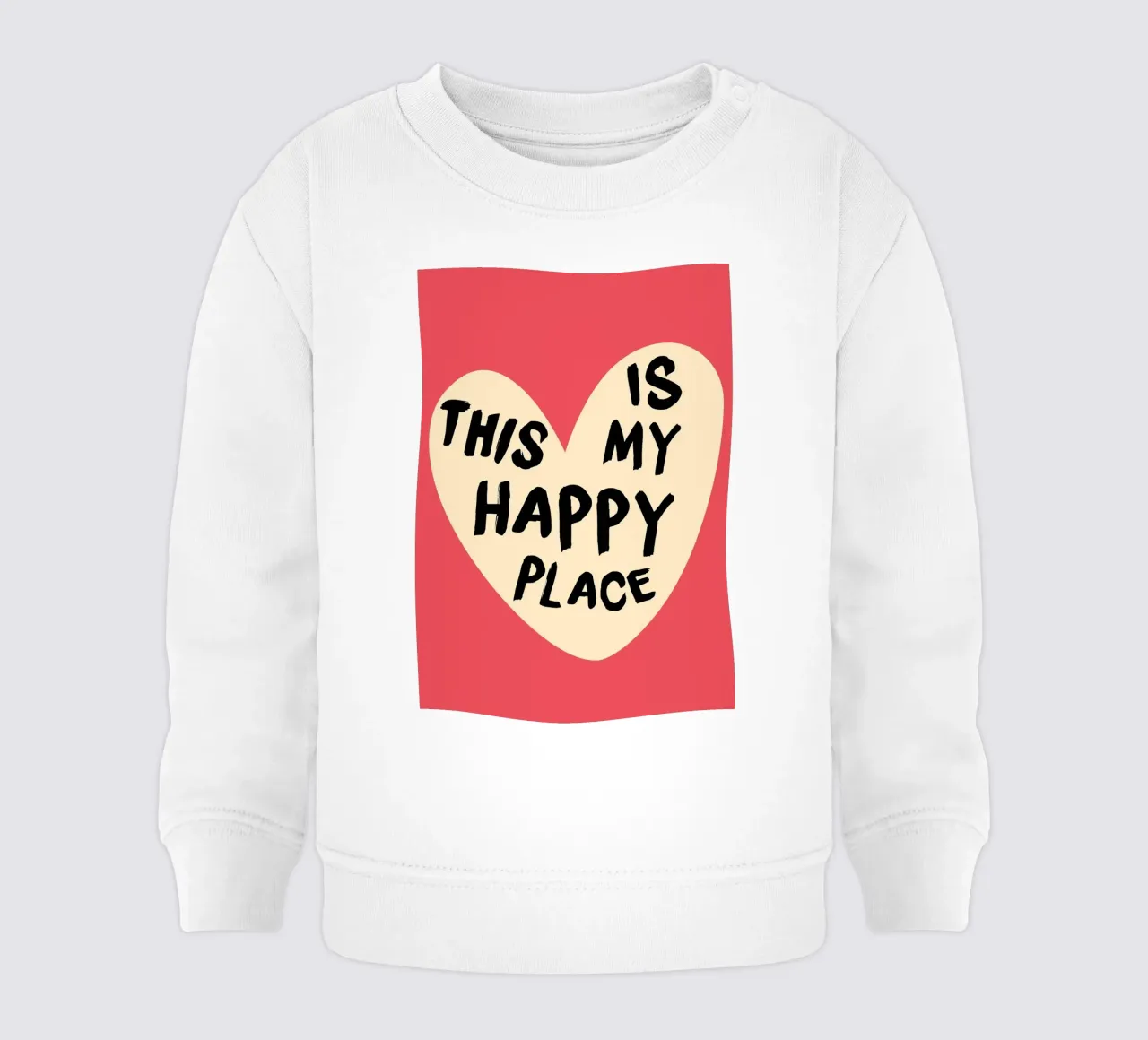 "Impresión artística conmovedora "This Is My Happy Place sudadera de bebé de homdeco