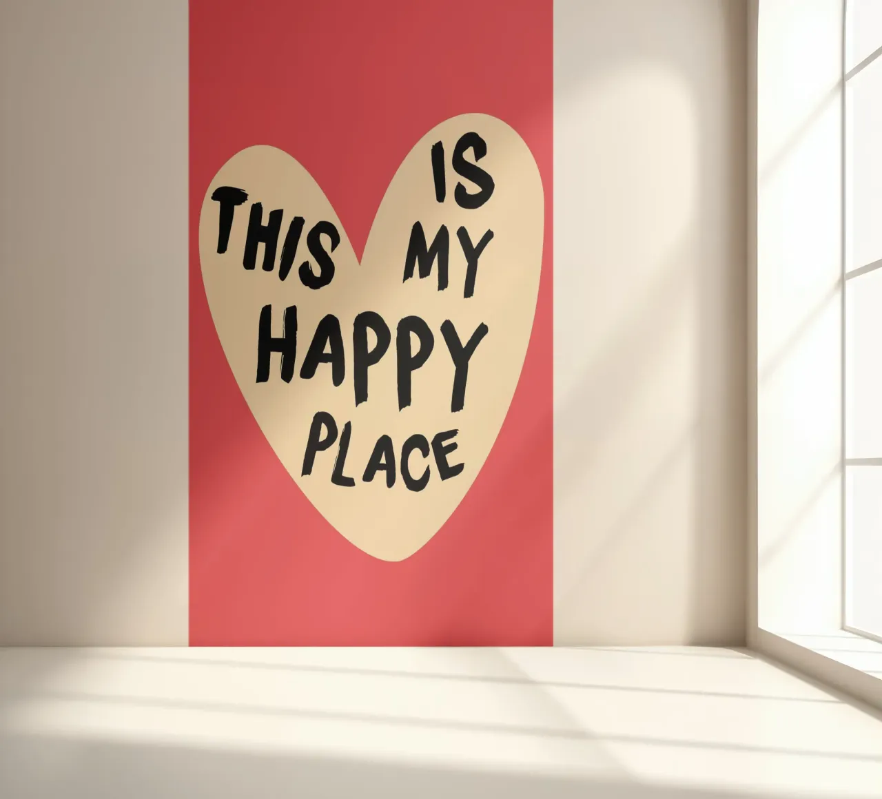 Impression d'art "This Is My Happy Place" qui réchauffe le cœur papier peint photo de homdeco