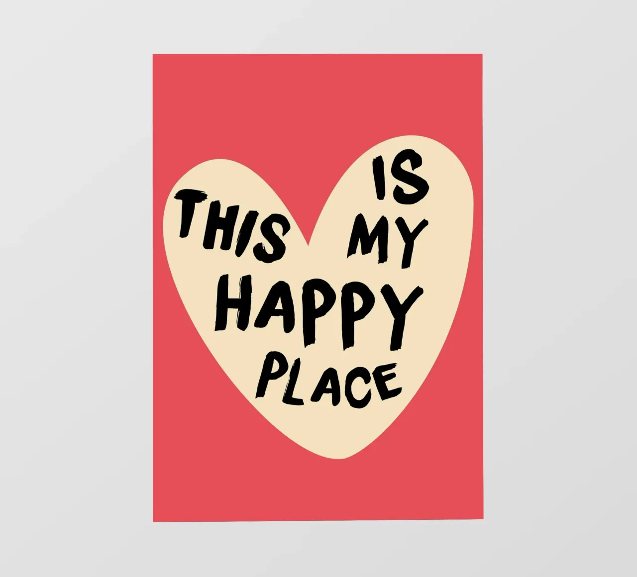 Impression d'art "This Is My Happy Place" qui réchauffe le cœur papier peint photo de homdeco