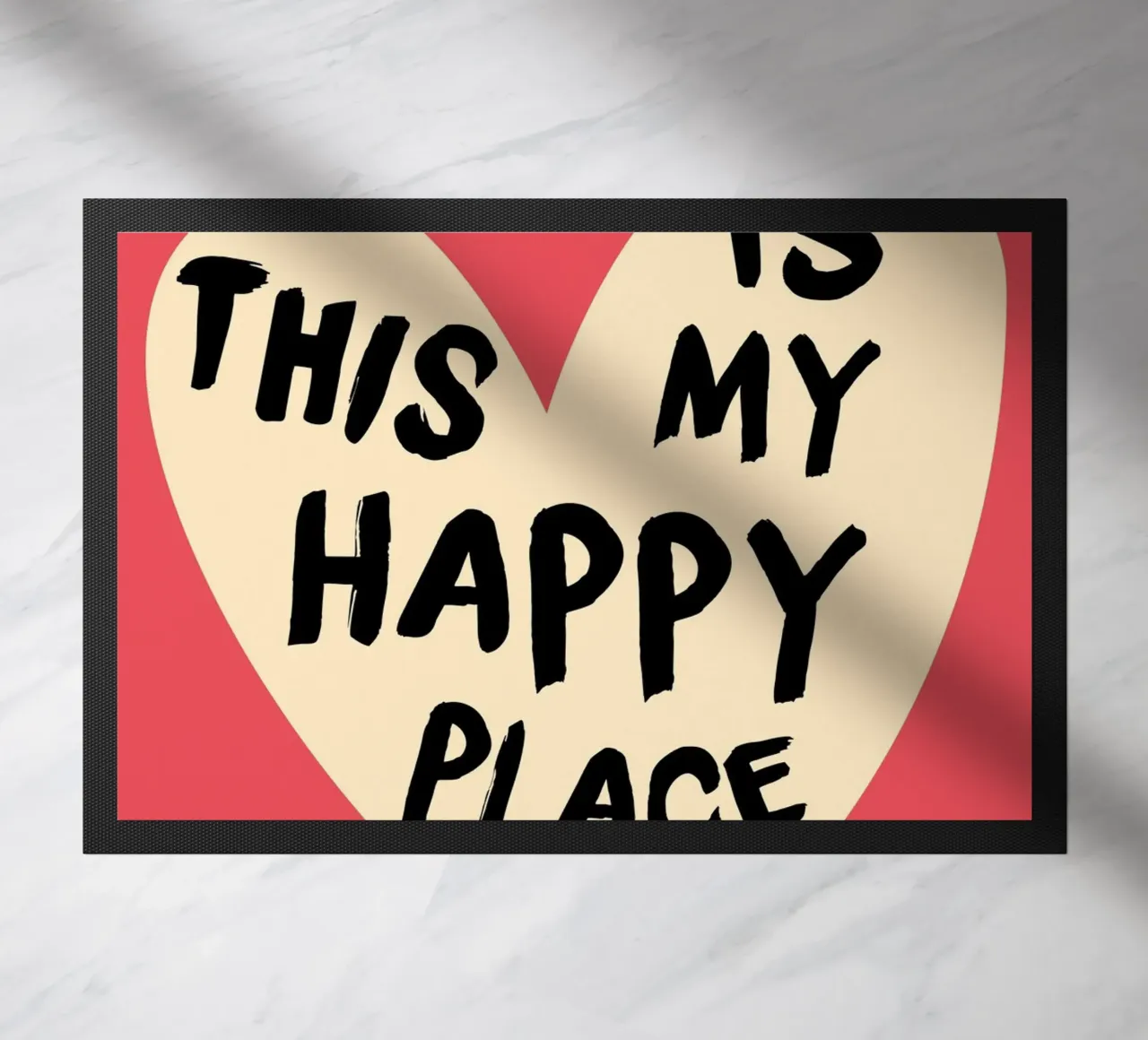 Impression d'art "This Is My Happy Place" qui réchauffe le cœur paillasson de homdeco
