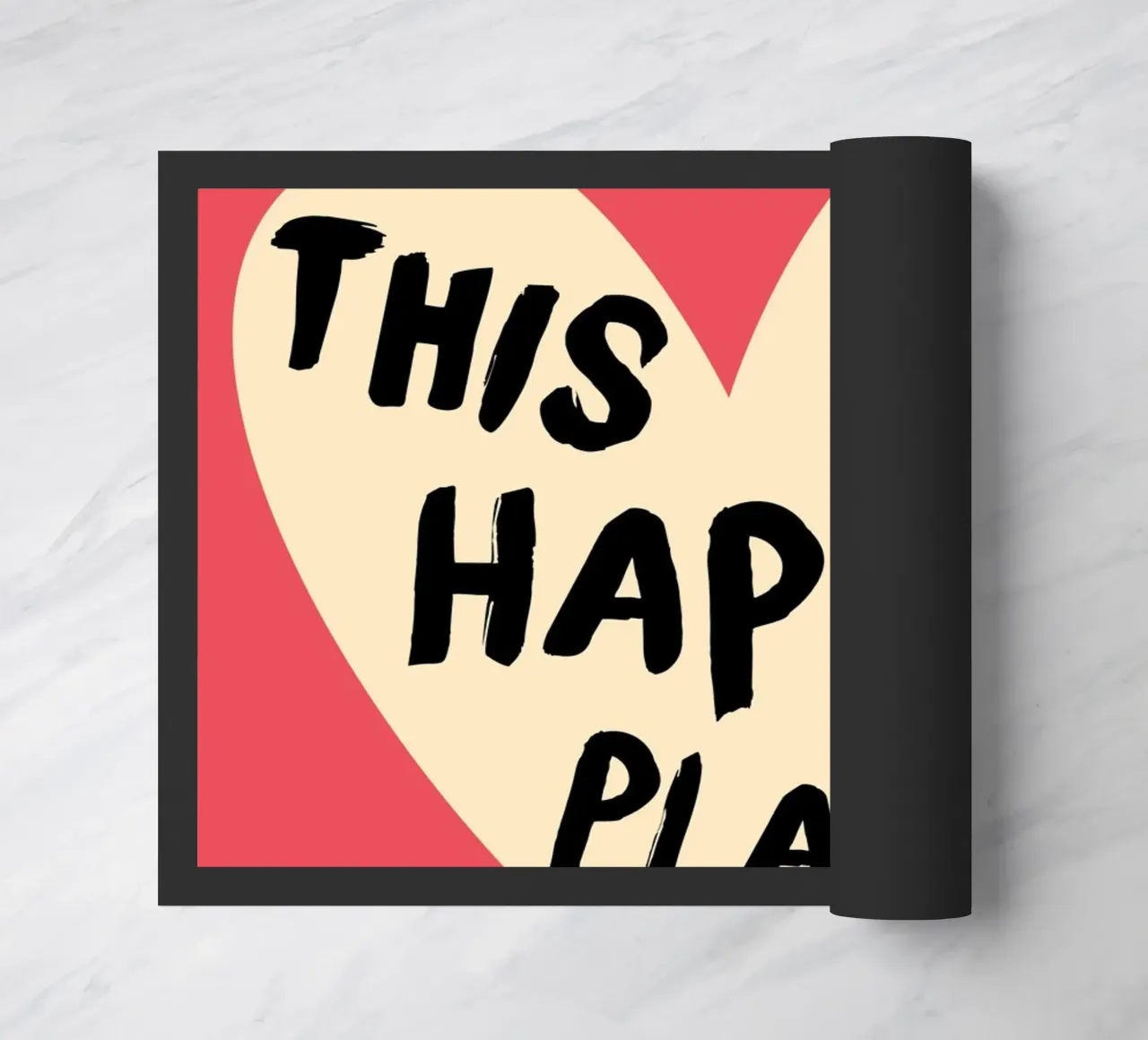 Impression d'art "This Is My Happy Place" qui réchauffe le cœur paillasson de homdeco