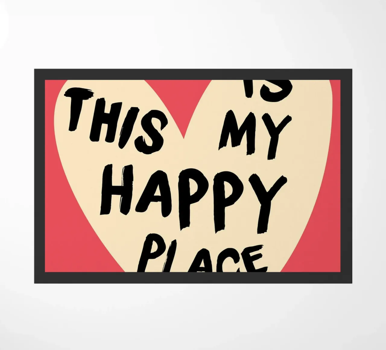 Impression d'art "This Is My Happy Place" qui réchauffe le cœur paillasson de homdeco
