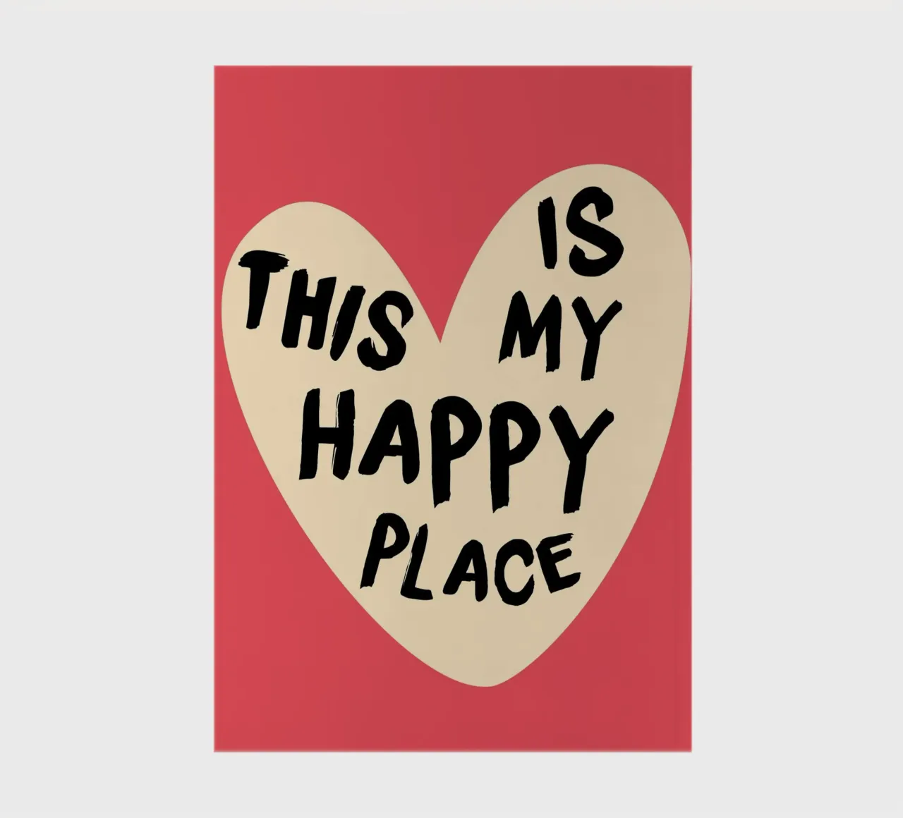Impression d'art "This Is My Happy Place" qui réchauffe le cœur carnet de notes de homdeco