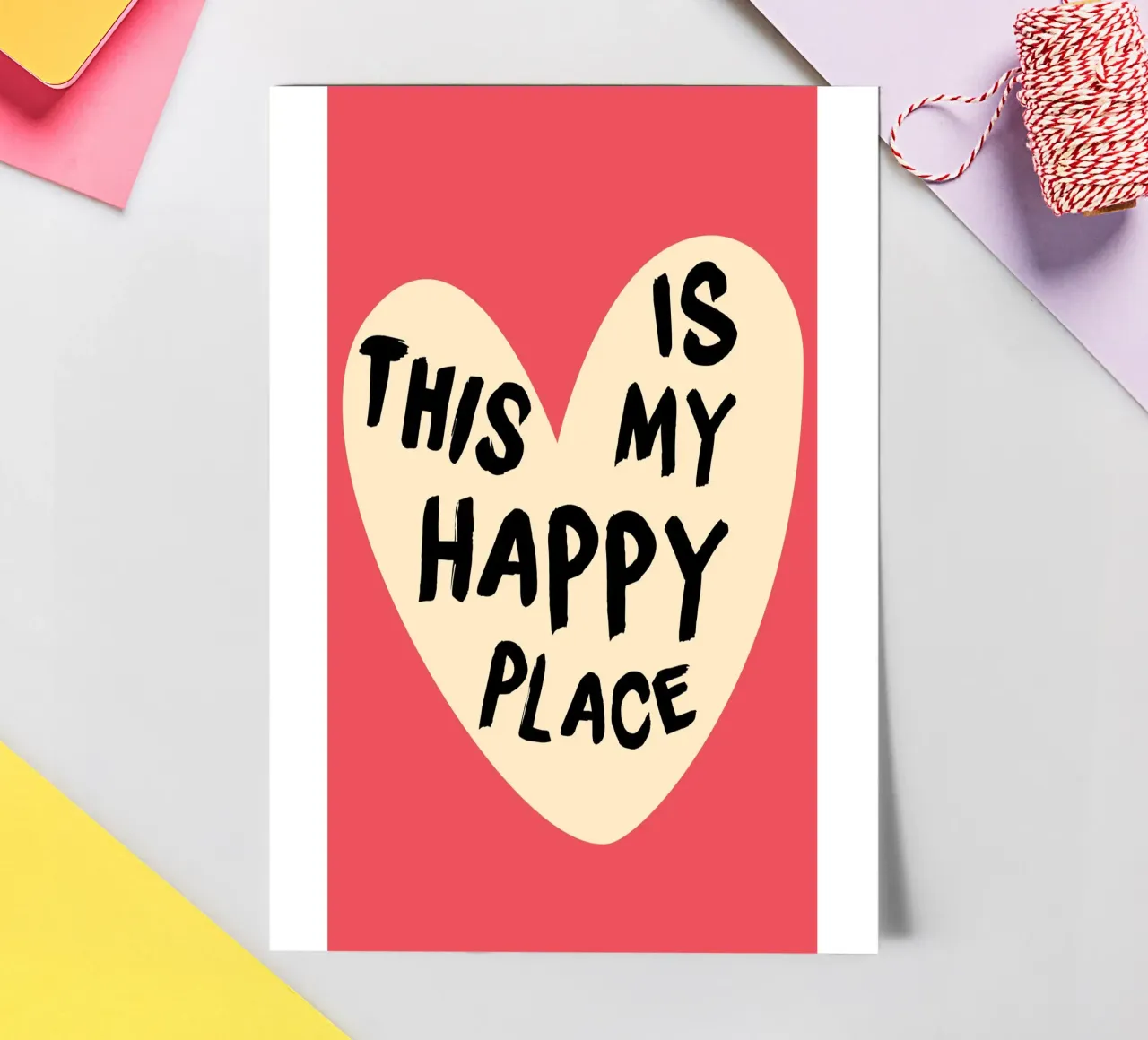 "This Is My Happy Place" Heartwarming Art Print sticker sheet by homdeco