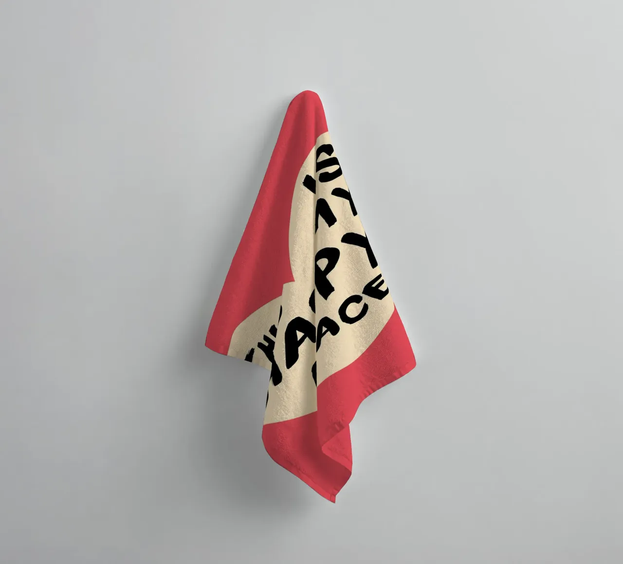 Impression d'art "This Is My Happy Place" qui réchauffe le cœur serviette de bain de homdeco