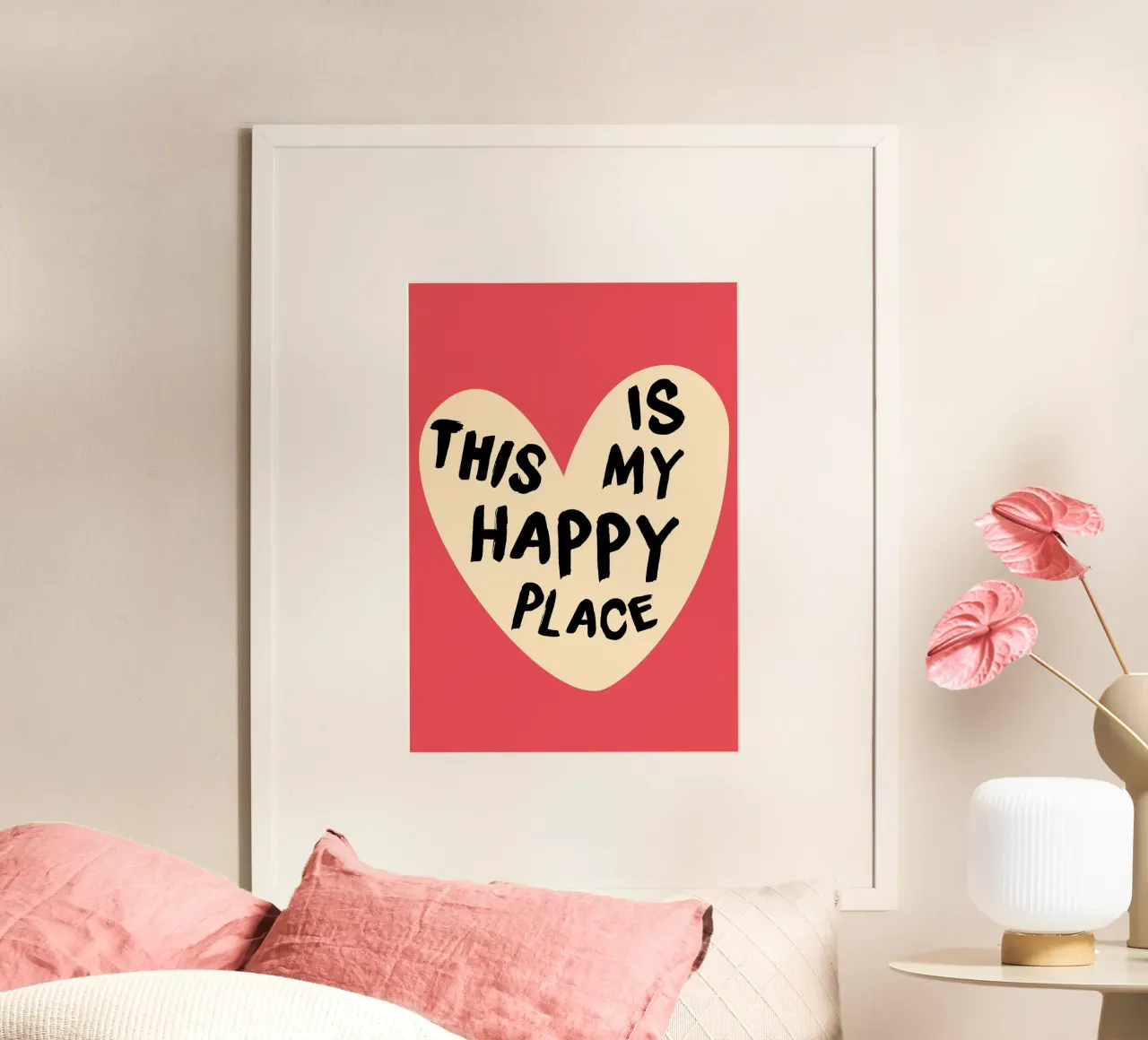 "This Is My Happy Place" Heartwarming Art Print poster by homdeco