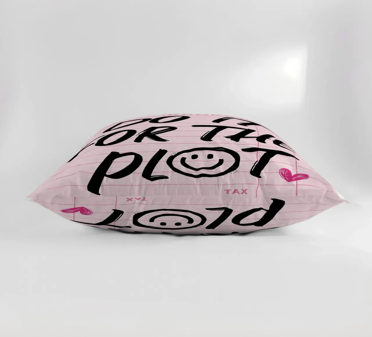 "Do It For The Plot" Trendy Guest Check Art Print kussen van homdeco