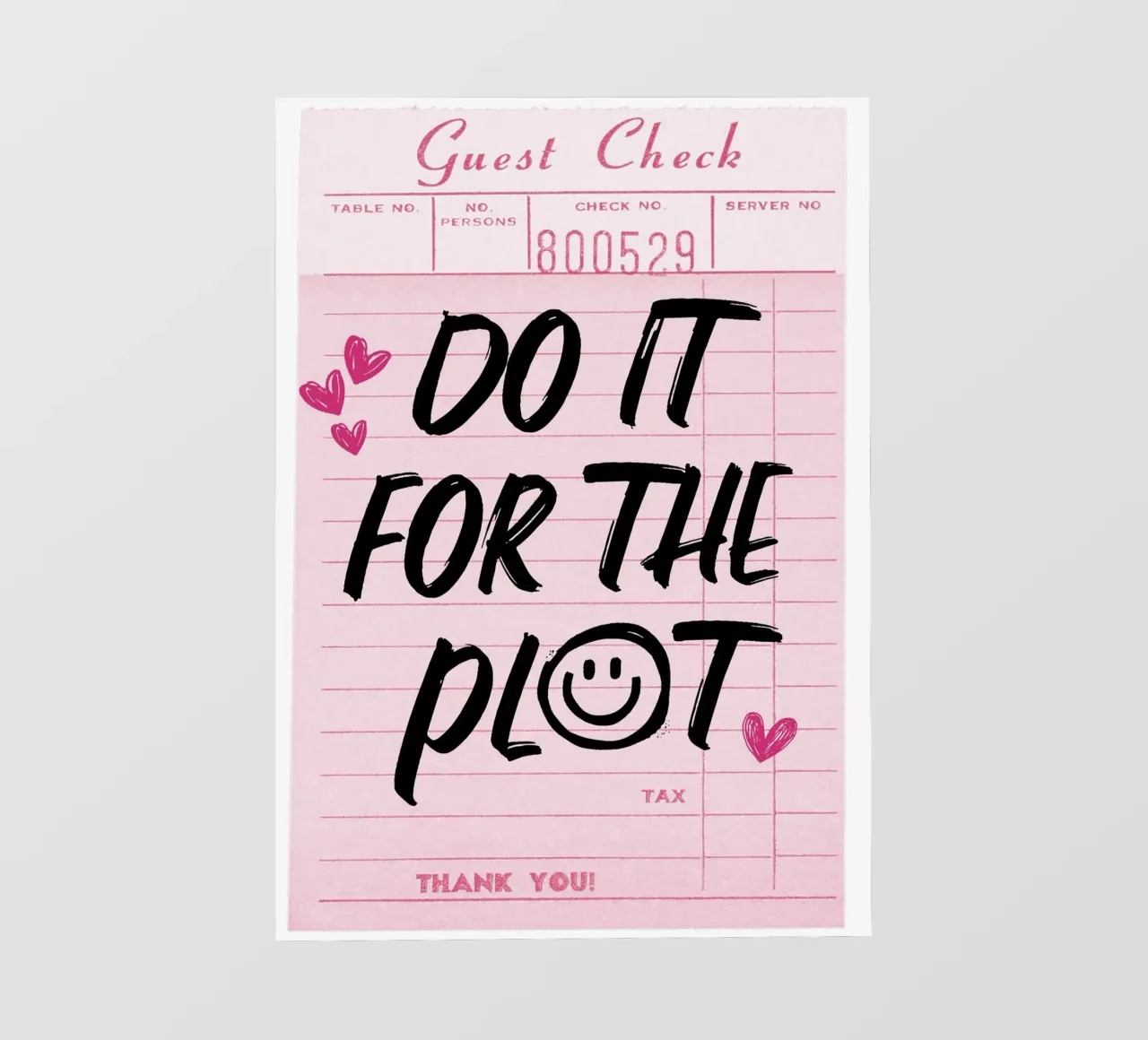 "Do It For The Plot" Trendy Guest Check Kunstdruck Backlit Folie von homdeco