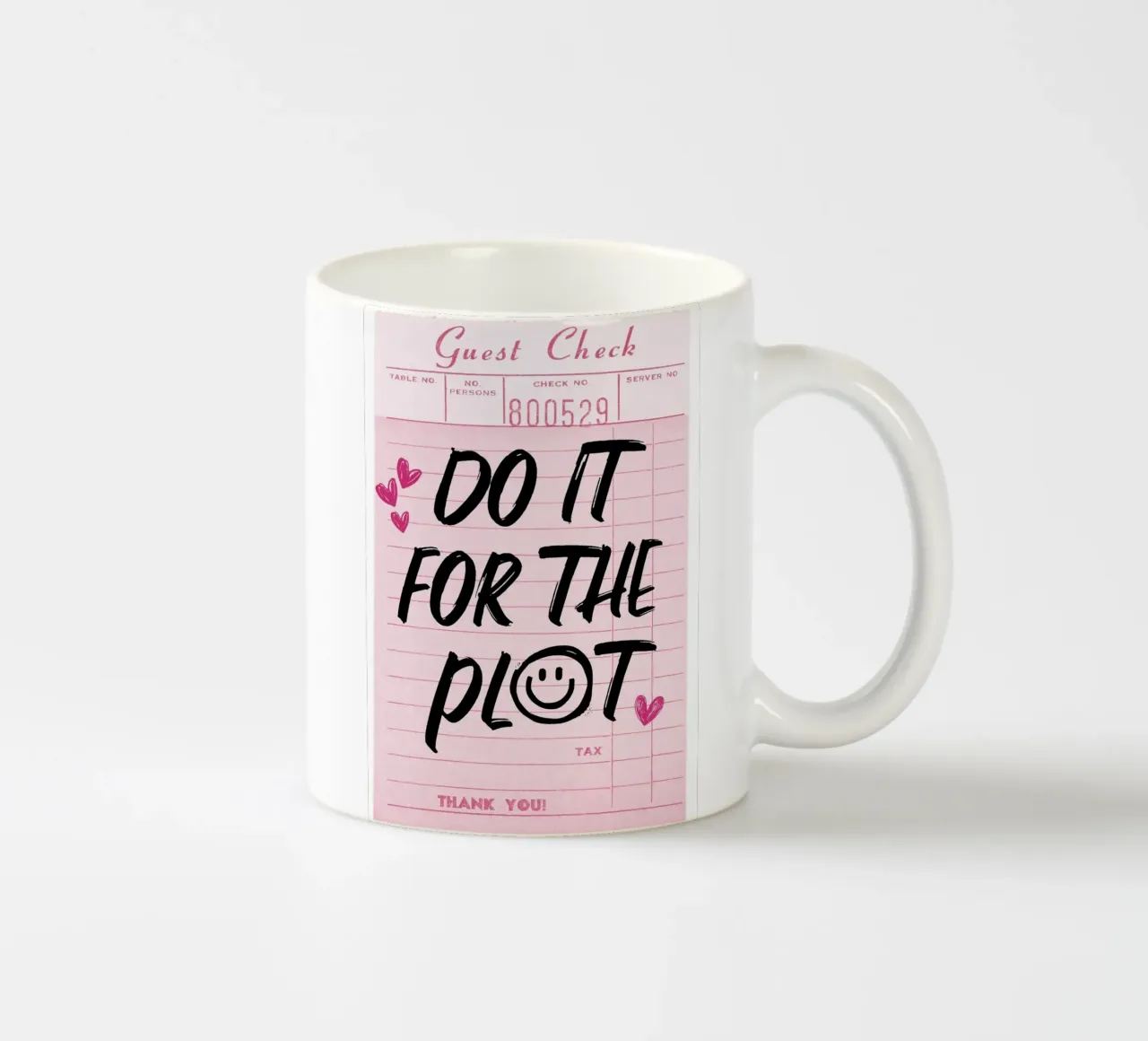 "Do It For The Plot" Trendy Guest Check Kunstdruck Keramik Tasse von homdeco