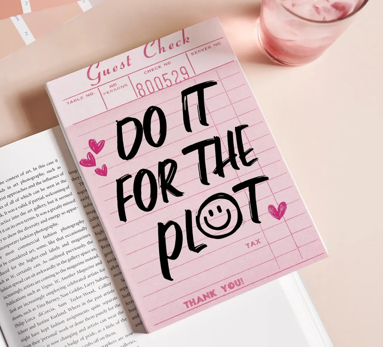 Impression d'art "Do It For The Plot" (Faites-le pour l'intrigue) carnet de notes de homdeco