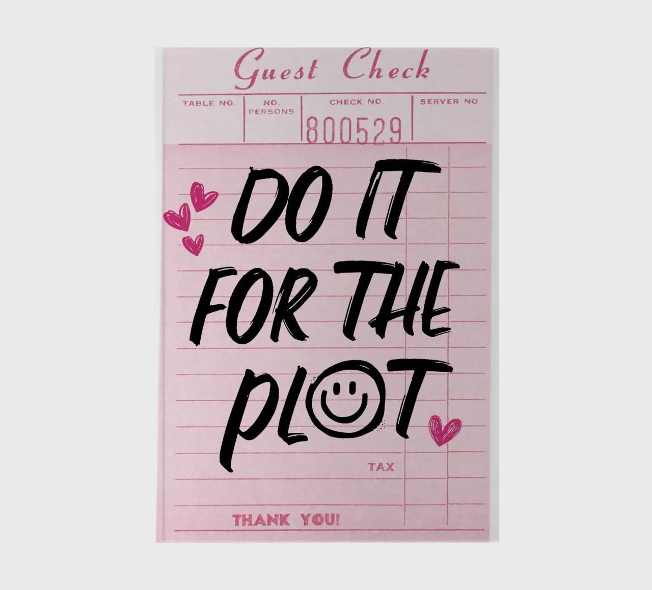 Impression d'art "Do It For The Plot" (Faites-le pour l'intrigue) carnet de notes de homdeco