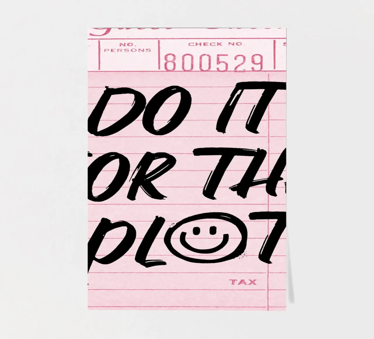 "Do It For The Plot" Trendy Guest Check Kunstdruck Stickerbogen von homdeco