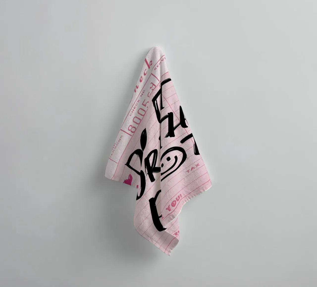 "Do It For The Plot" Trendy Guest Check Kunstdruck Handtuch von homdeco
