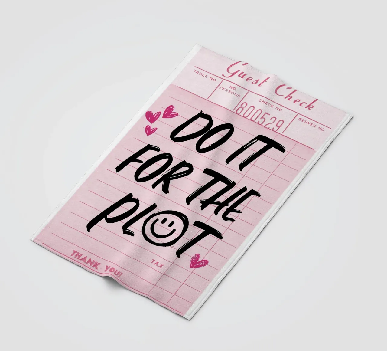 "Do It For The Plot" Trendy Guest Check Kunstdruck Fleecedecke von homdeco