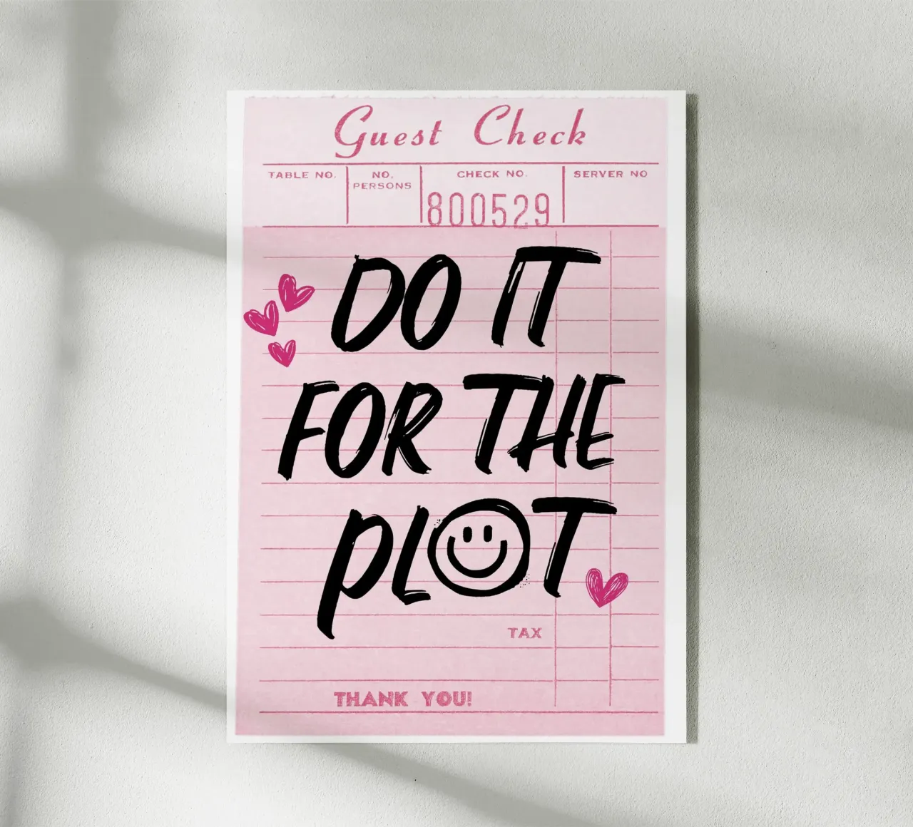 "Do It For The Plot" Trendy Guest Check Kunstdruck Acryl-Glas von homdeco