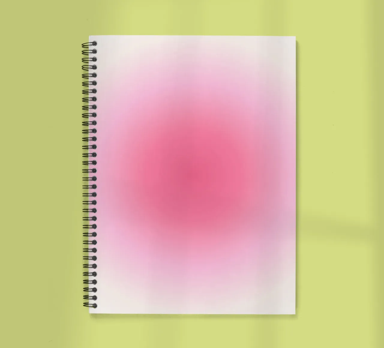 Soft Pink Gradient: Aesthetic Aura Art Print spiral notebook by homdeco
