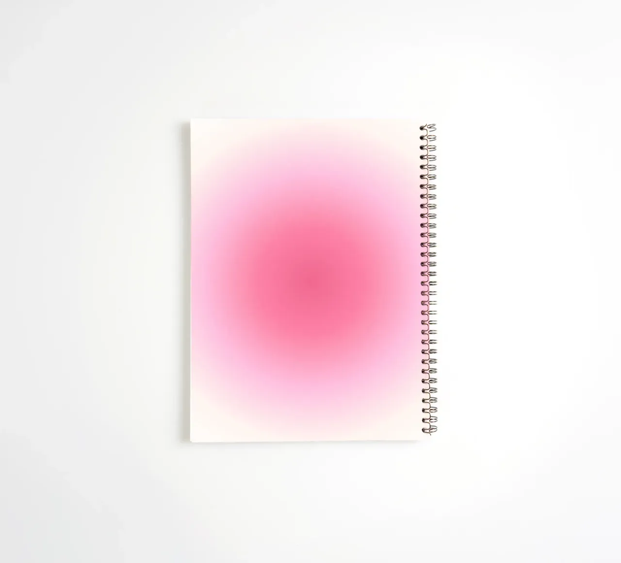 Soft Pink Gradient: Aesthetic Aura Art Print spiral notebook by homdeco