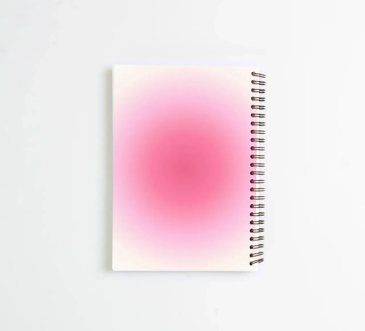 Soft Pink Gradient: Aesthetic Aura Art Print spiral notebook by homdeco