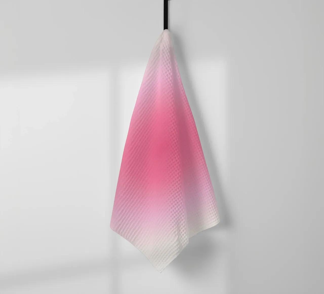 Soft Pink Gradient: Aesthetic Aura Art Print tea towel by homdeco