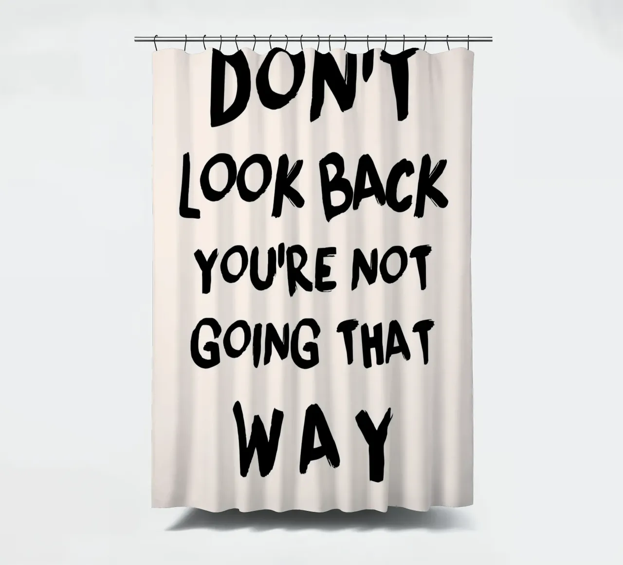 Impression d'art "Don't Look Back" (Ne regardez pas en arrière) rideau de douche de homdeco