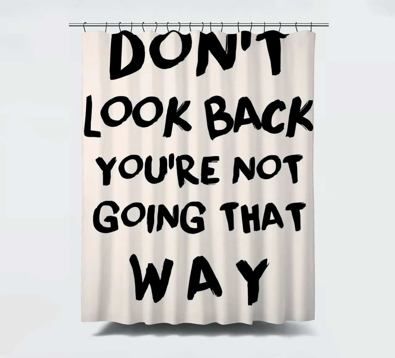 Impression d'art "Don't Look Back" (Ne regardez pas en arrière) rideau de douche de homdeco