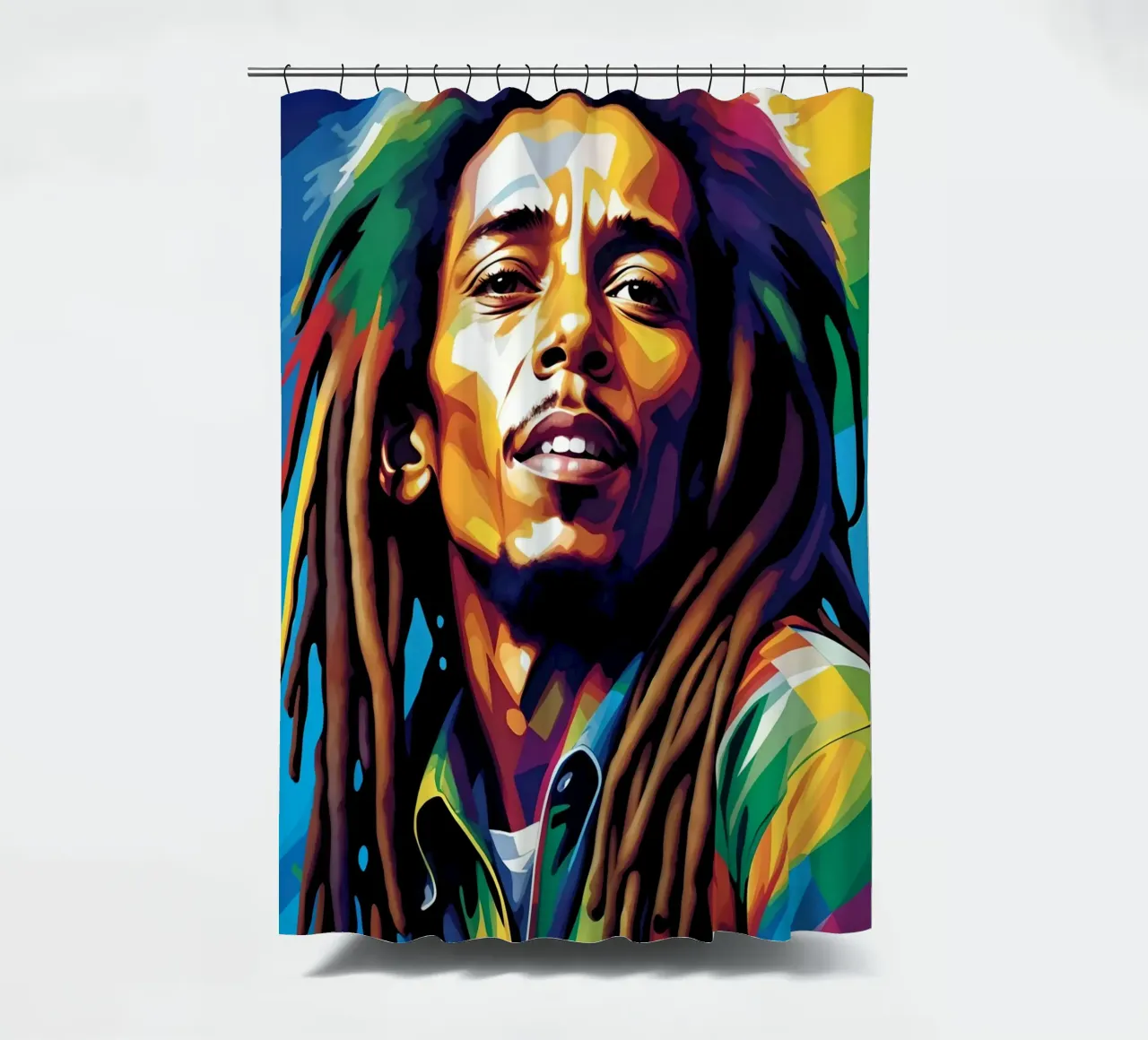 Bob Marley shower curtain by BONANZA