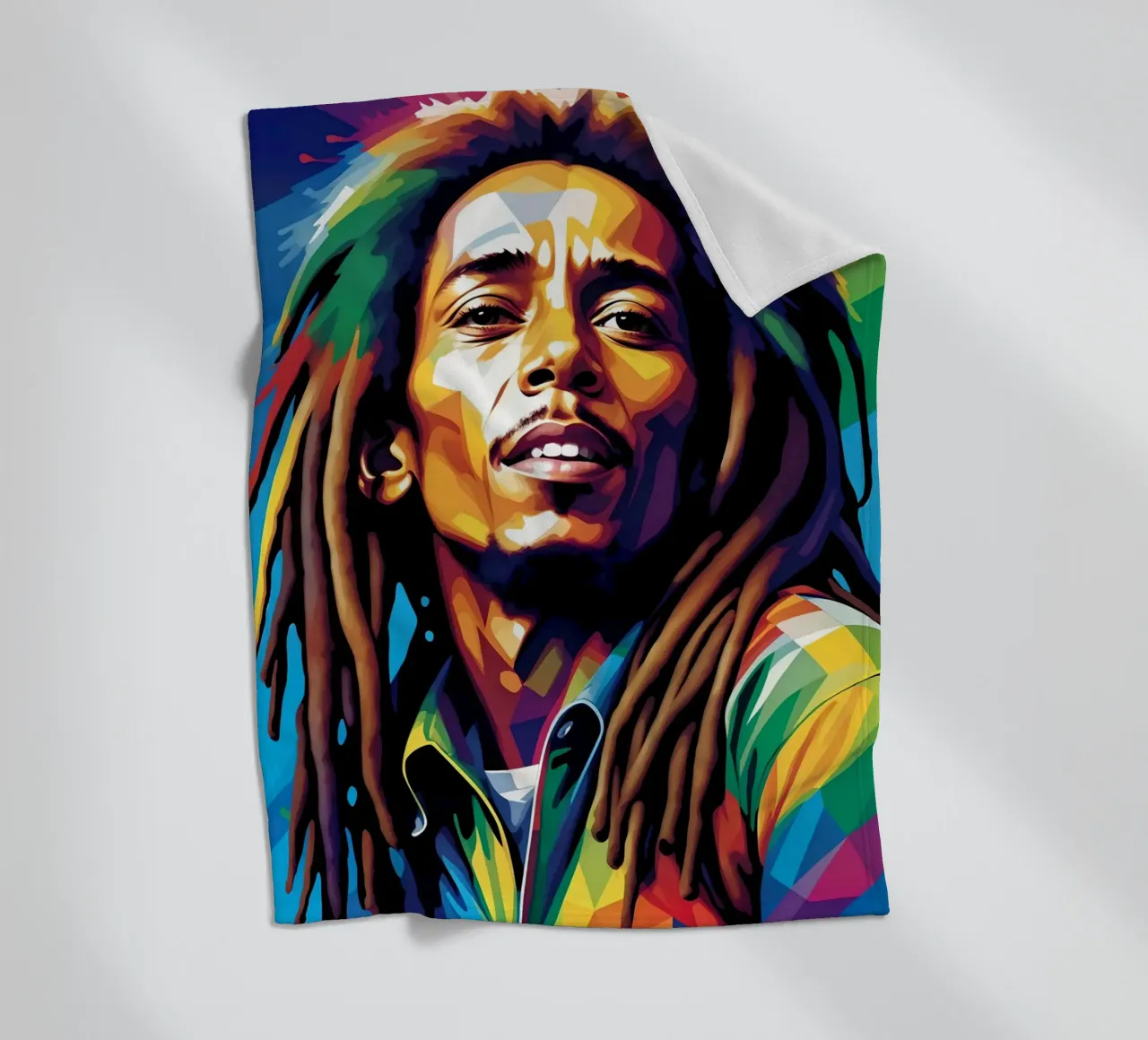 Bob Marley fleece blanket by BONANZA