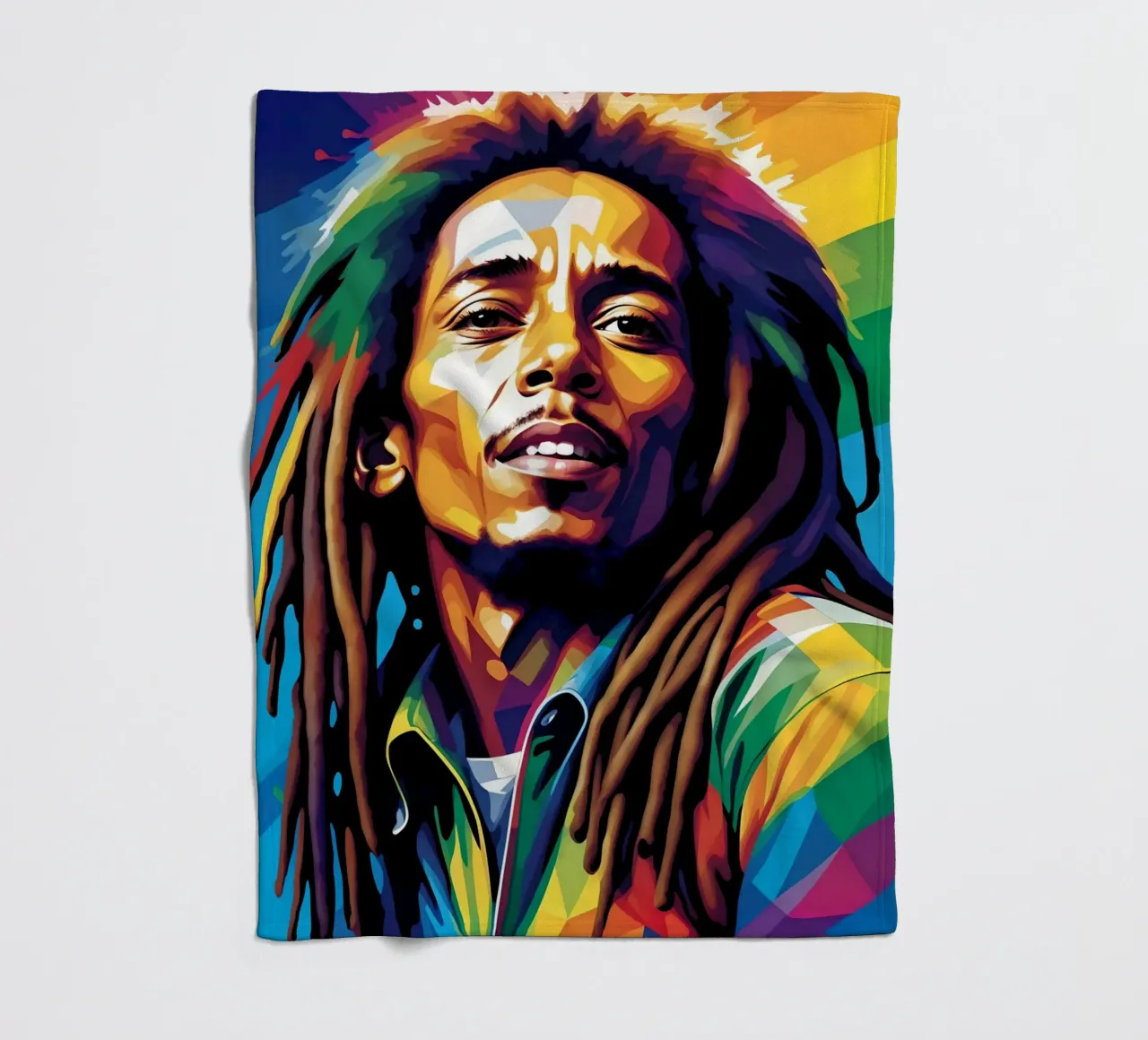 Bob Marley fleece blanket by BONANZA