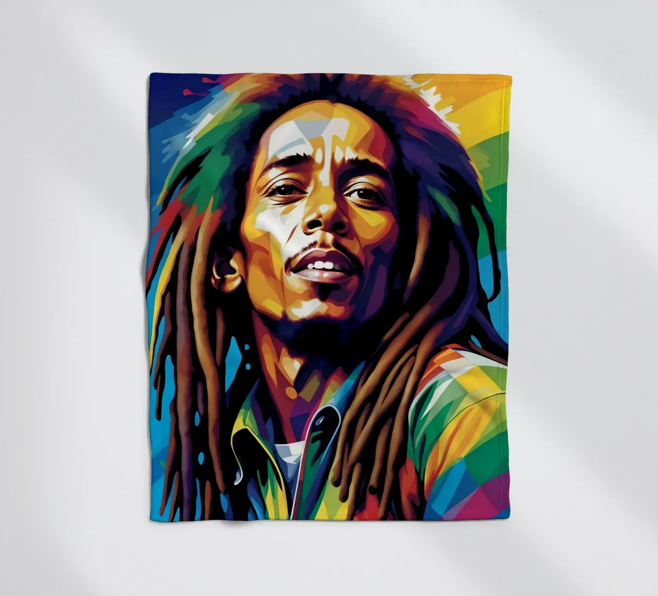 Bob Marley fleece blanket by BONANZA