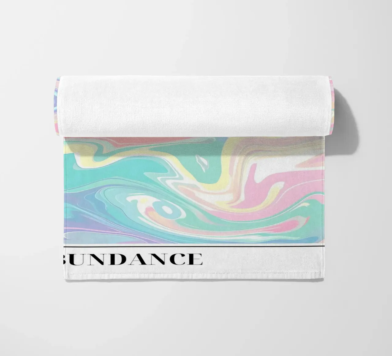 Abundance Good Vibes: Pastel Swirl Abstract Art Print beach towel by homdeco