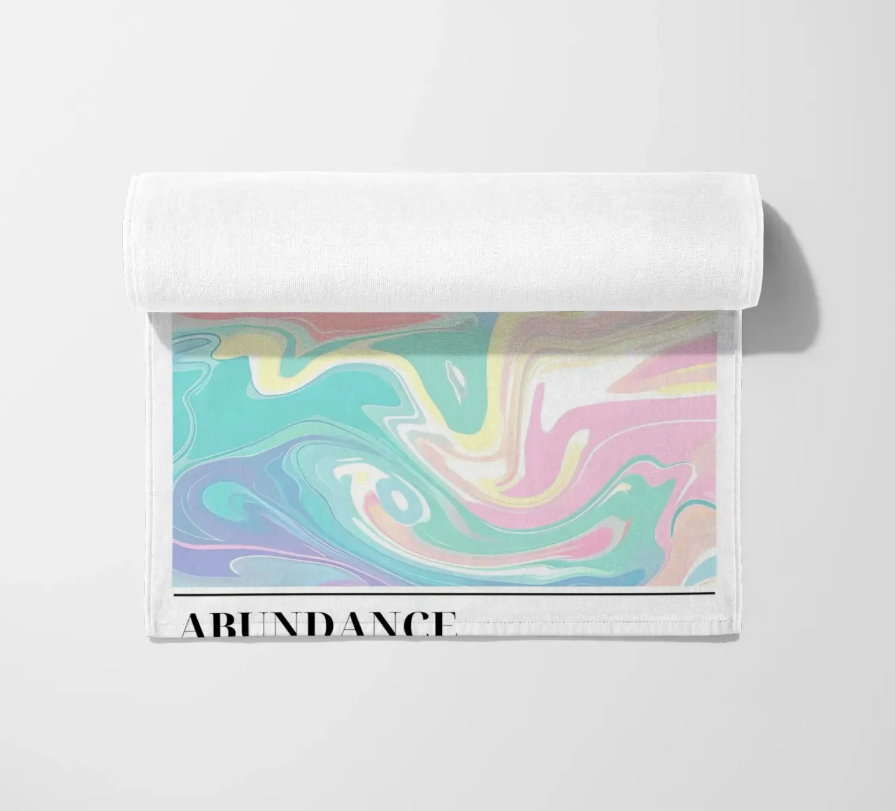 Abundance Good Vibes: Pastel Swirl Abstract Art Print beach towel by homdeco