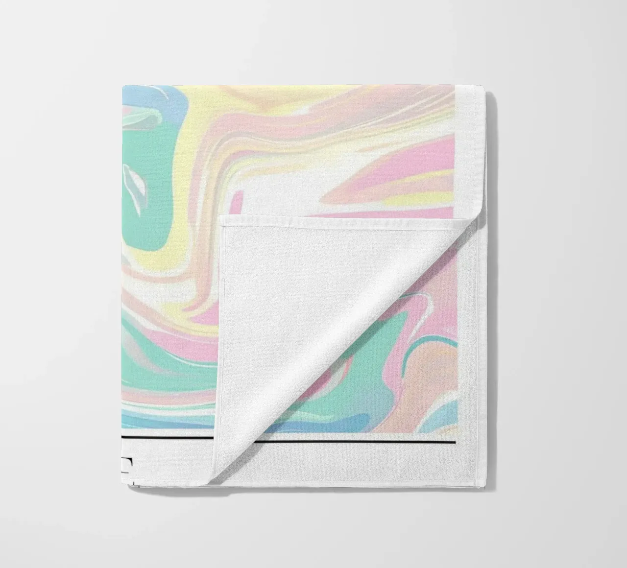 Abundance Good Vibes: Pastel Swirl Abstract Art Print beach towel by homdeco