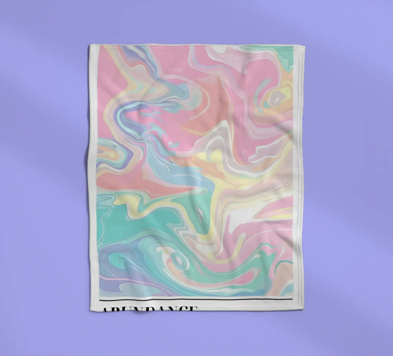 Abondance Good Vibes : Pastel Swirl Abstract Art Print plaid polaire de homdeco