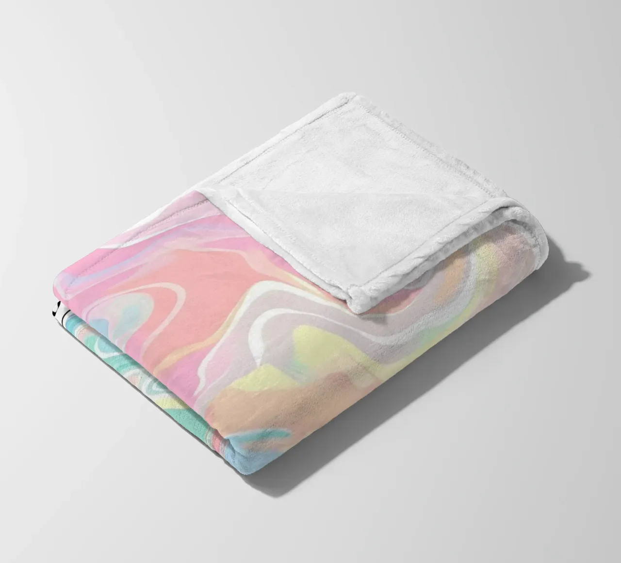 Abondance Good Vibes : Pastel Swirl Abstract Art Print plaid polaire de homdeco