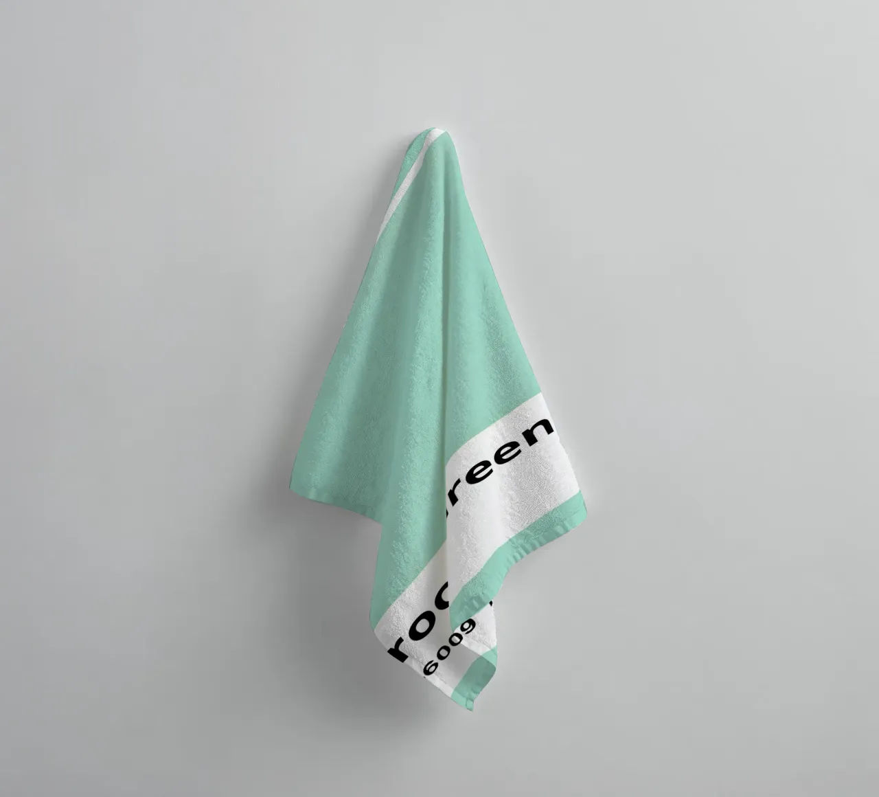Pantone Brook Green: Minimalist Color Block Print towel by homdeco