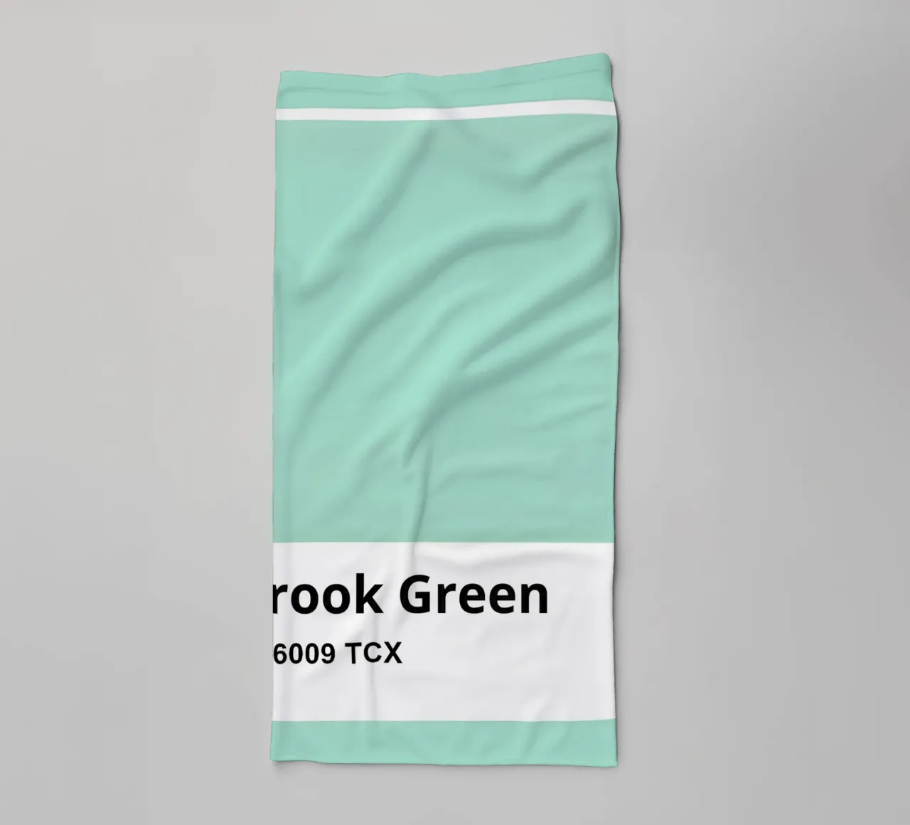 Pantone Brook Green: Minimalist Color Block Print towel by homdeco