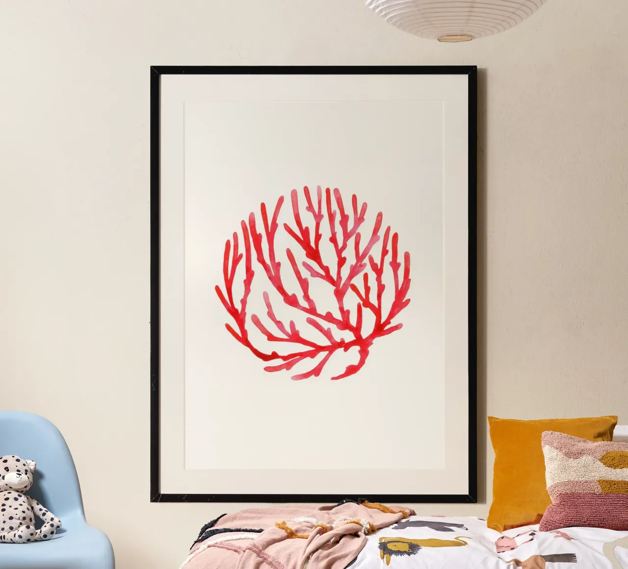 Corallo rosso Acquerello Arte Estetica Decorazione Costiera poster da dawnthesea