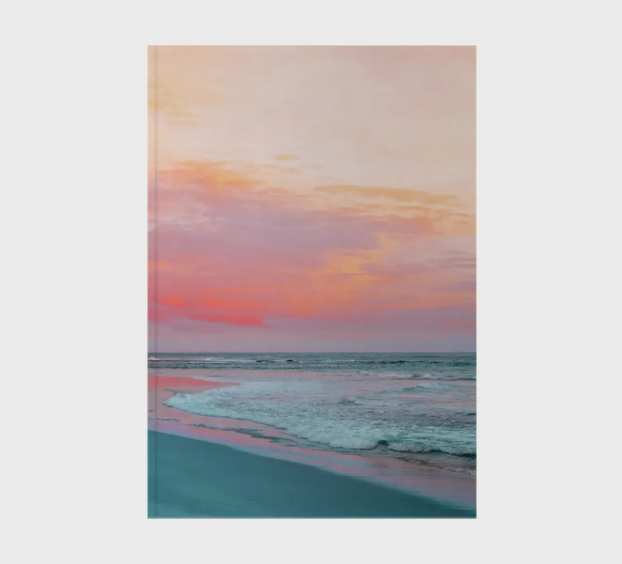 Vibrant Sunset Beach Ocean Estética Arte de Pared cuaderno de dawnthesea