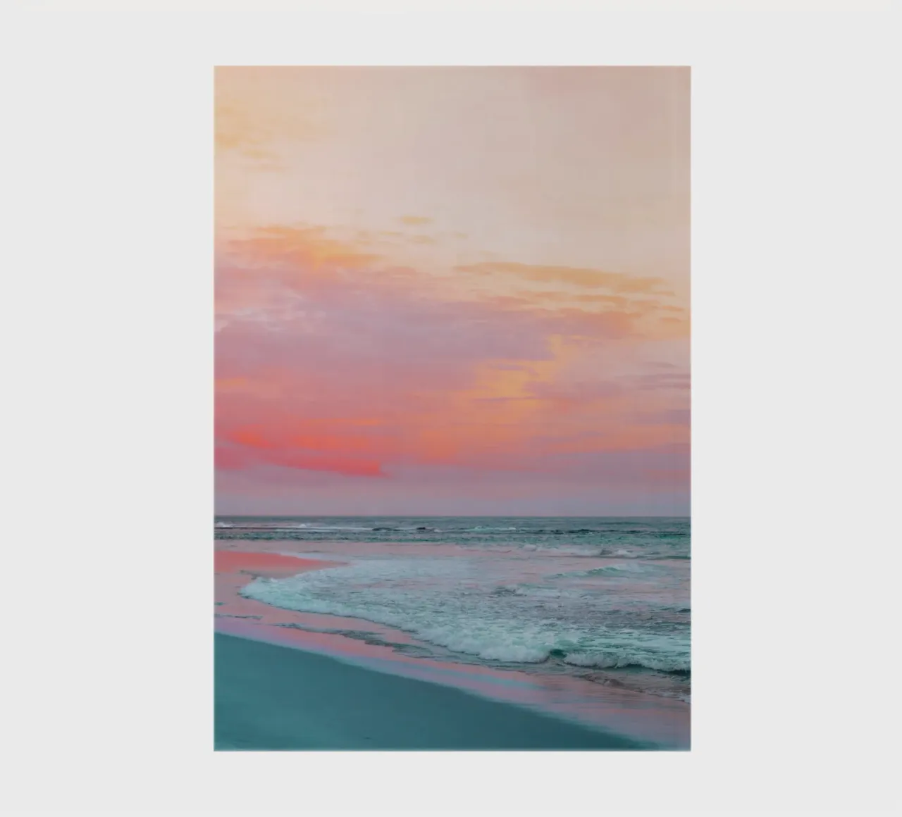 Vibrant Sunset Beach Ocean Estética Arte de Pared cuaderno de dawnthesea