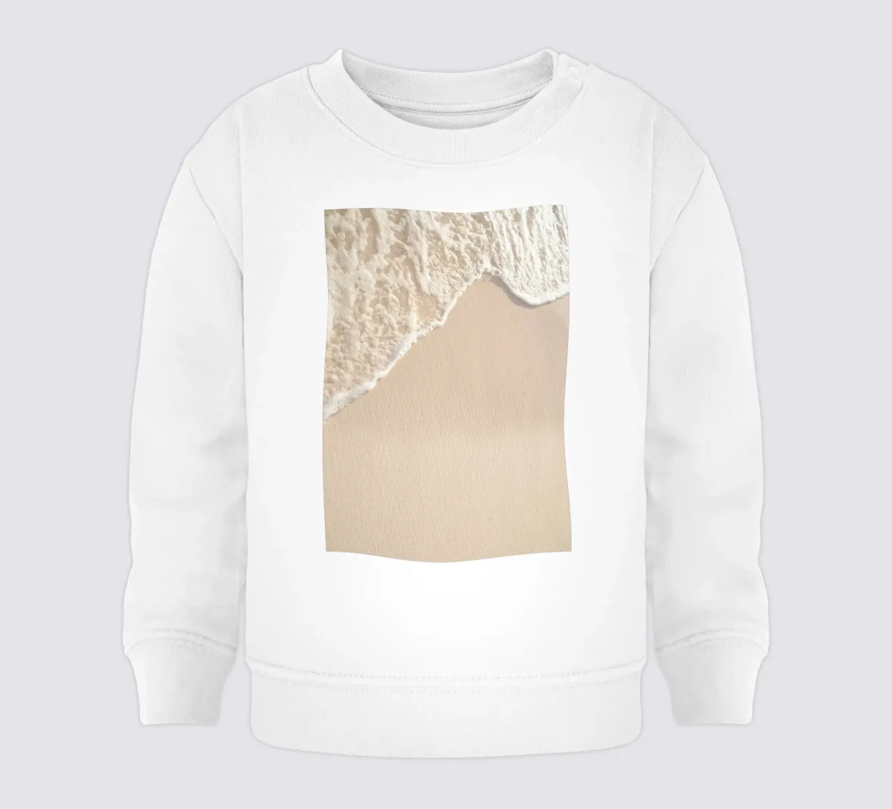 Douce vague de l'océan Minimaliste Plage Sable Art sweat pour bébé de dawnthesea